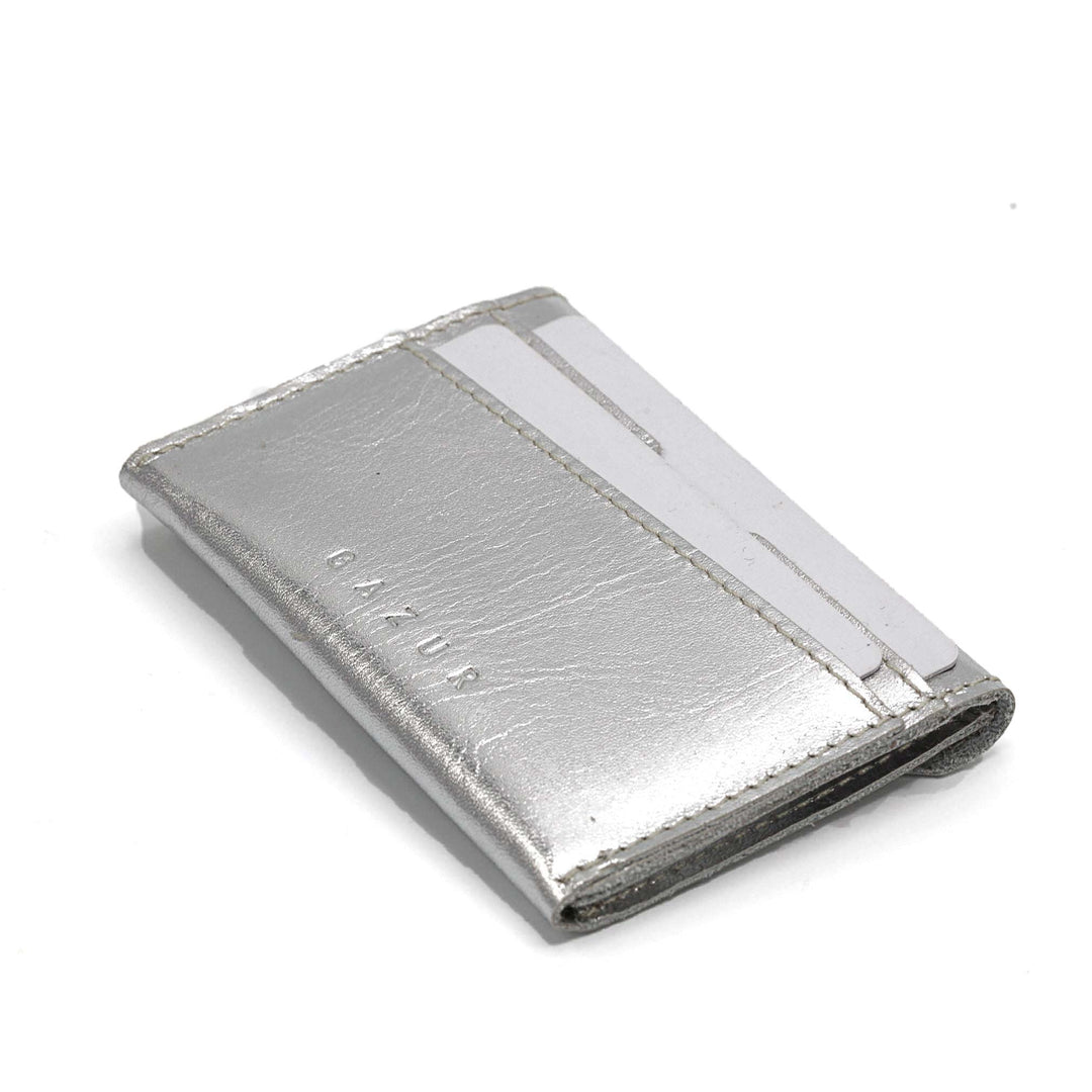 Cards & Coins | Silver leather card case