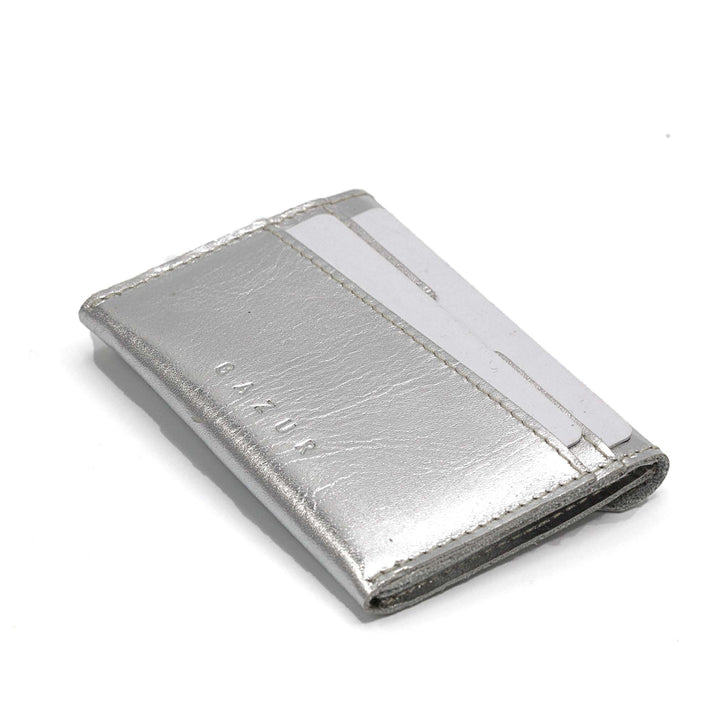 Cards & Coins | Silver leather card case