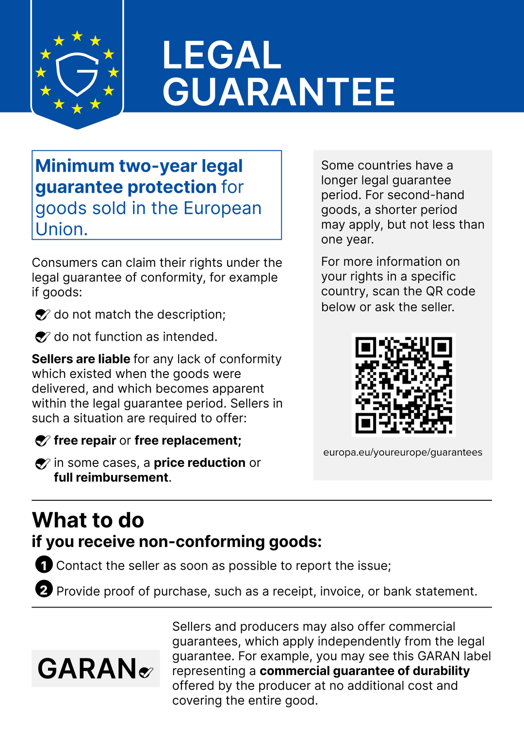 EU Legal Guarantee Badge EN