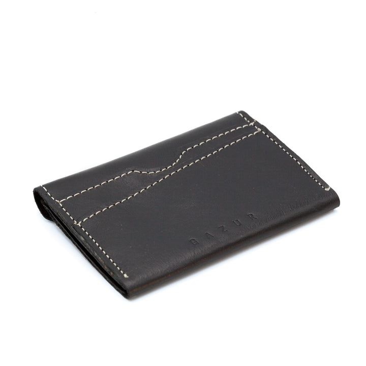 Cards & Coins | Smooth black leather card holder