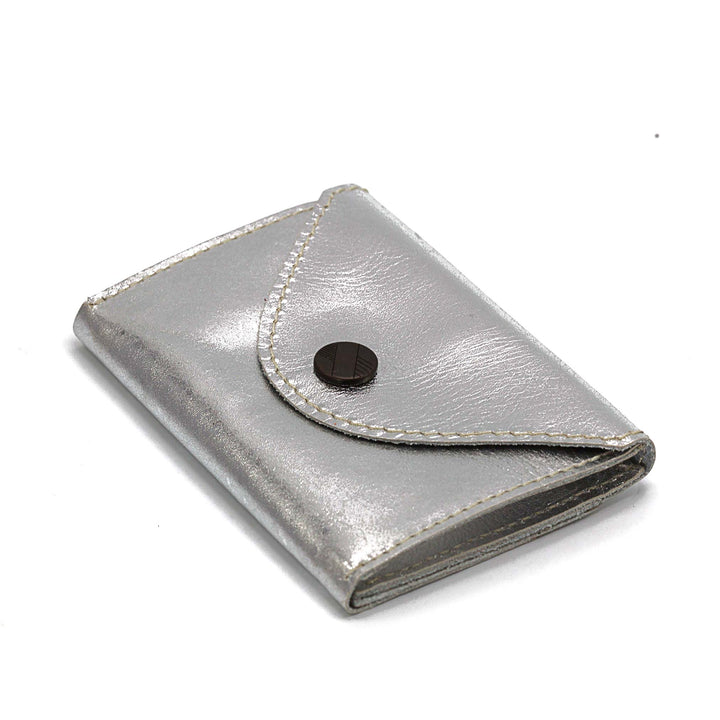 Cards & Coins | Silver leather card case