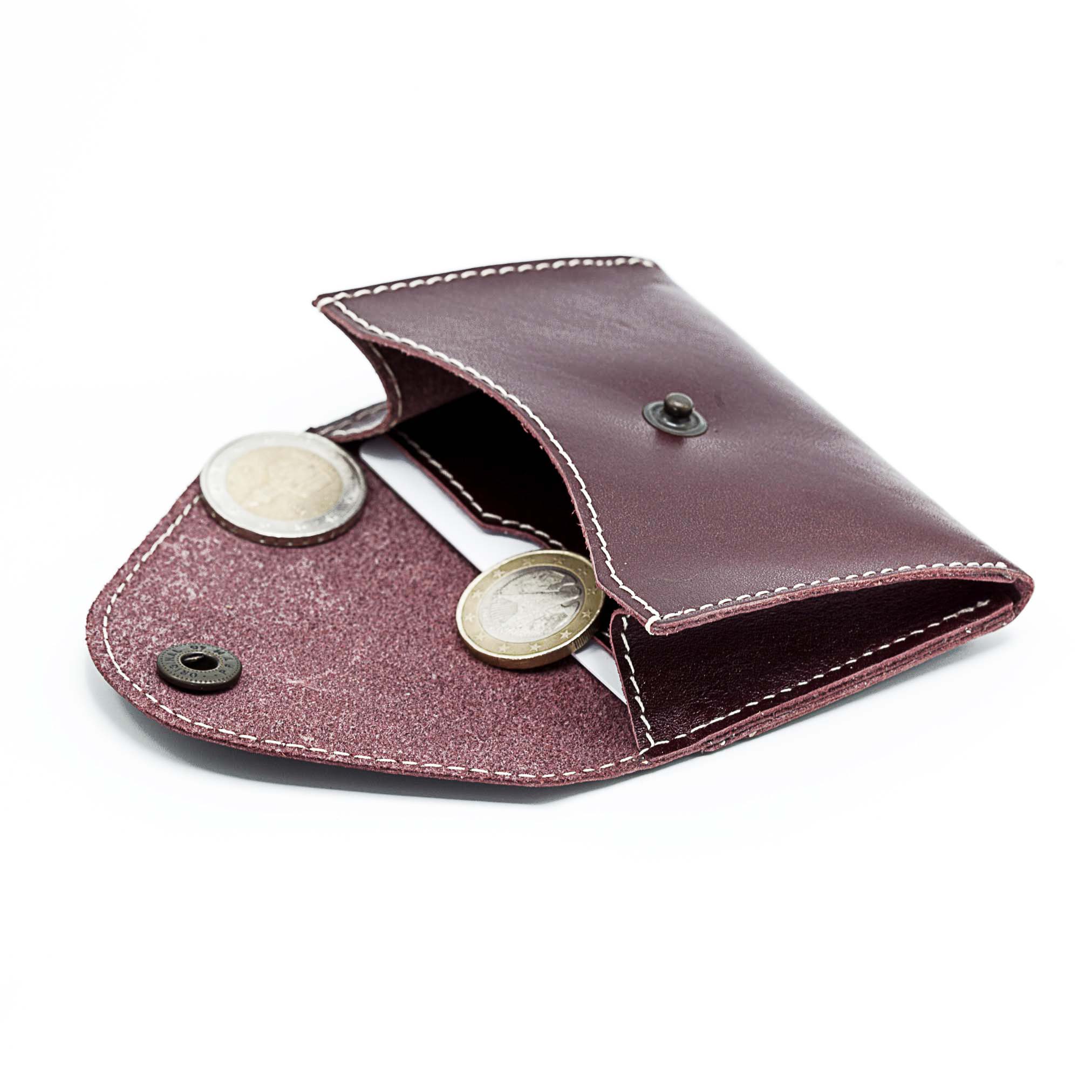 Leather Card Holder with a Coin Pocket | Reclaimed Leather 